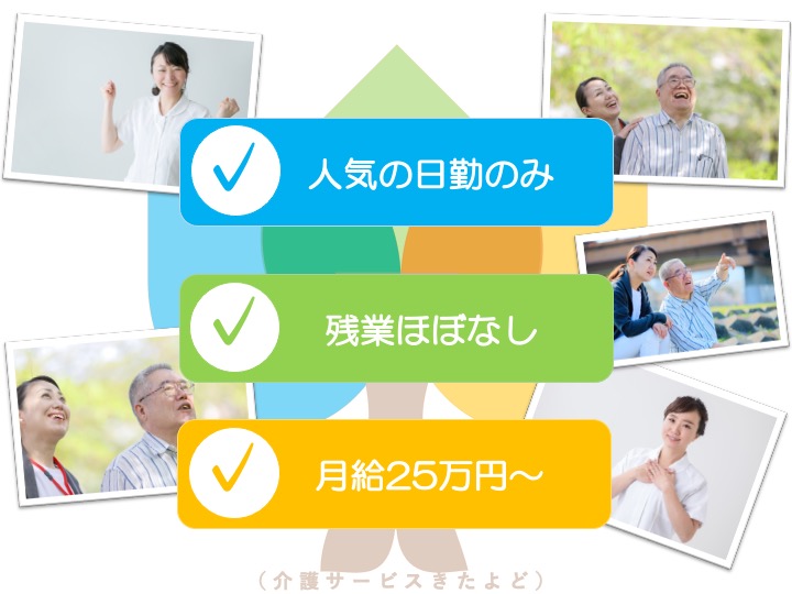 介護職/住宅型有料老人ホーム/人気の日勤のみ/月給25万円〜可/車通勤可/未経験歓迎|堺市東区石原町|花りぼん石原